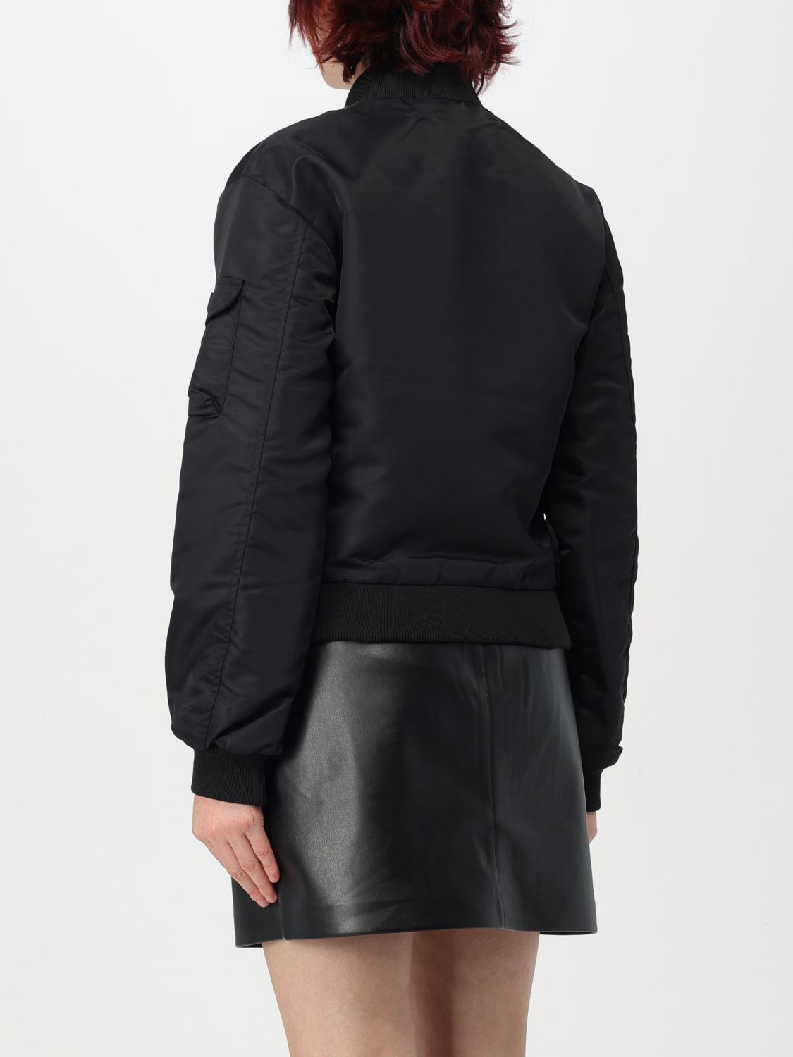Cut-out bomber jacket - Black