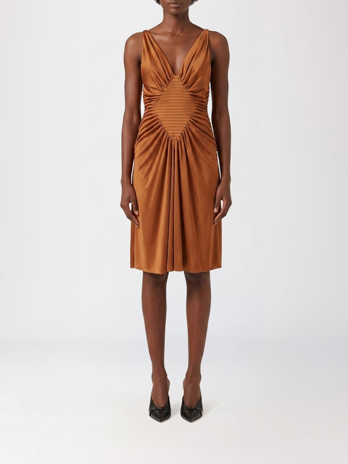 Dress Woman color Tobacco