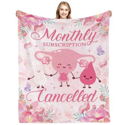 Hysterectomy Recovery Blanket- Hysterectomy Gifts For Women - Surgery Recovery Gift Idea - Get Well Soon Gifts For Women, Monthly Subscription Cance