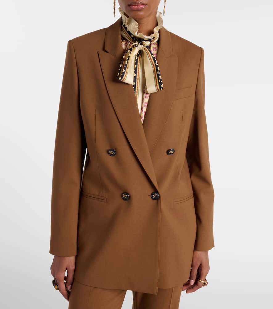 Double-breasted wool blazer