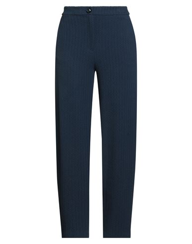 Woman Pants Navy Size 10 Cotton, Polyamide, Elastane