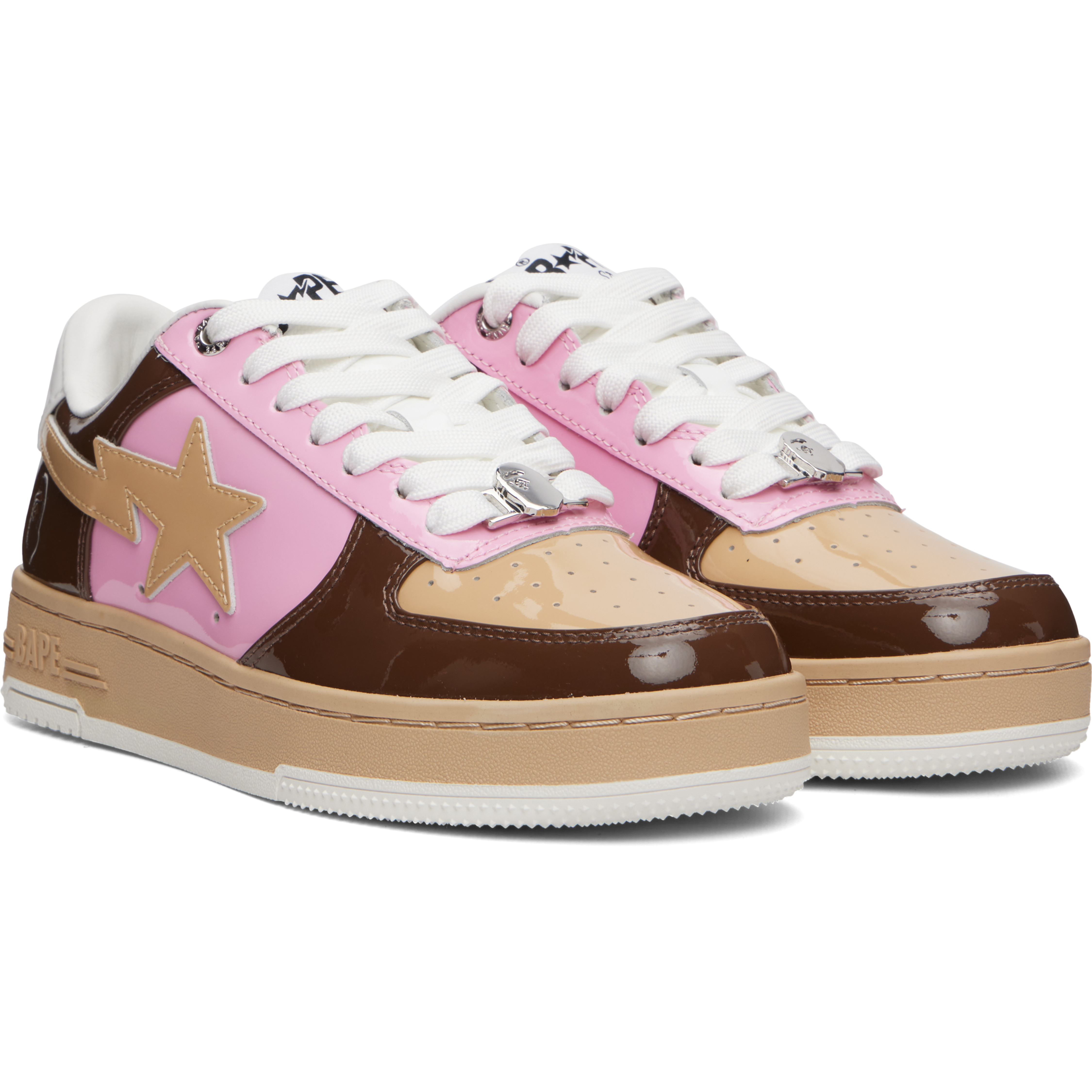 Brown & Pink STA #6 Sneakers