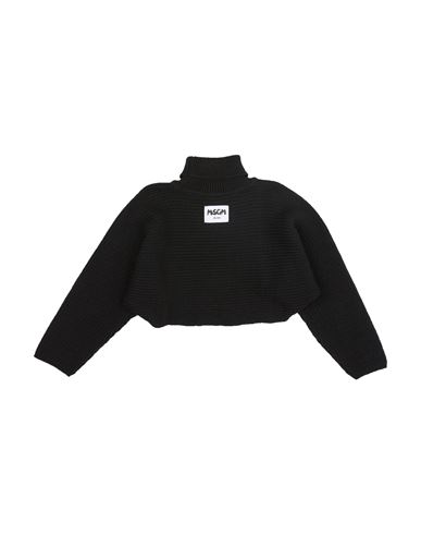 Kid Girl Turtleneck Black Size 10 Wool, Acrylic
