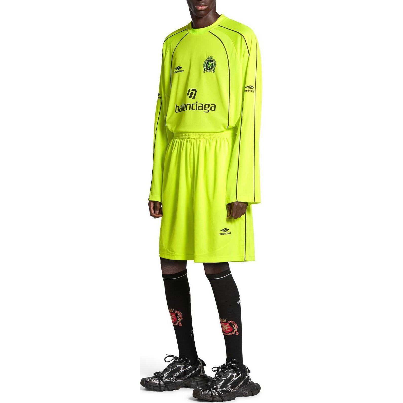 Baggy Soccer Shorts 'Neon Yellow'