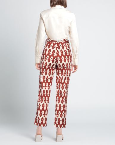 Niū Woman Pants Rust Size S Cotton, Elastane