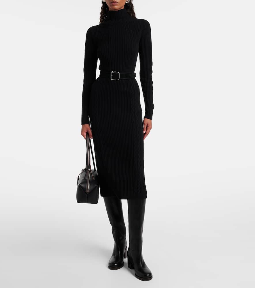 Zelanda wool and cashmere midi dress