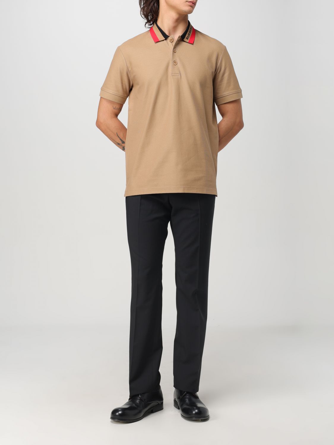 Polo Shirt Men color Camel