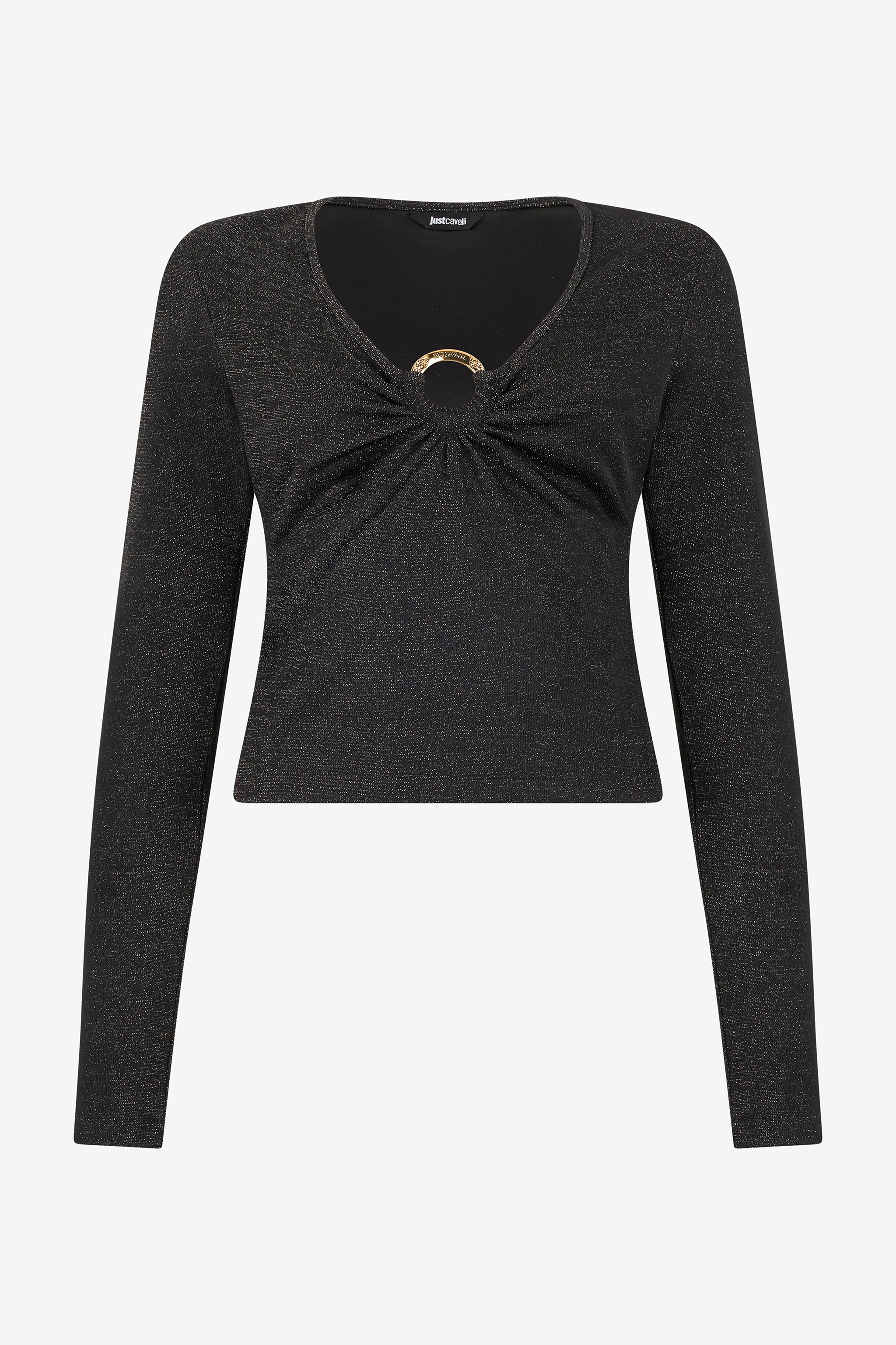 Black Sweater With Glitter And Ring