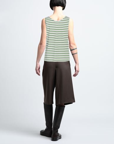 Woman Top Green Size 10 Cotton, Elastane
