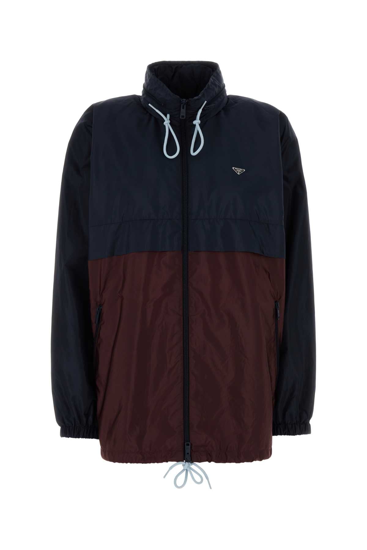 Two-Tone Re-Nylon Windbreaker — Navy