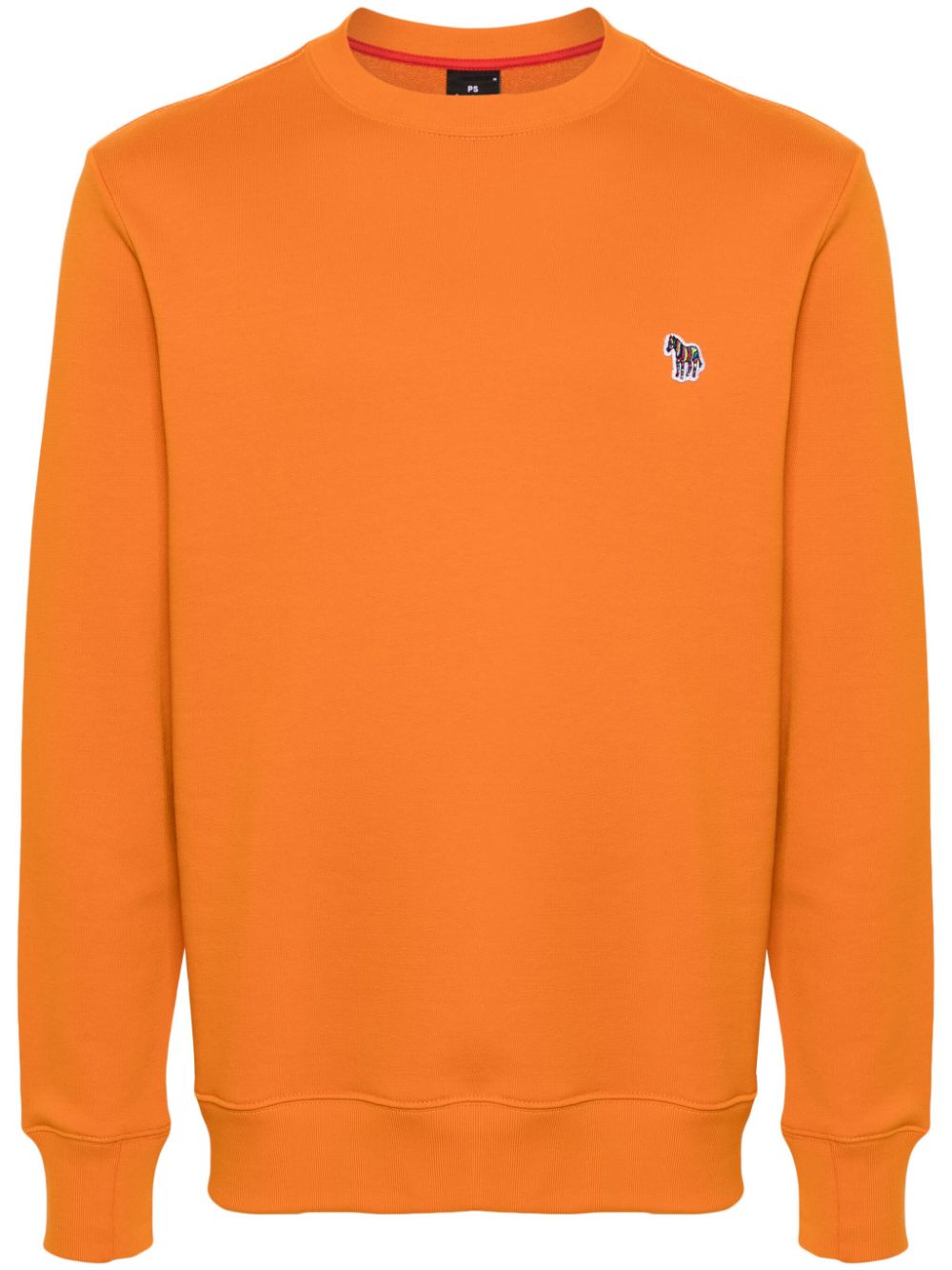 Logo-patch cotton sweatshirt - Blue