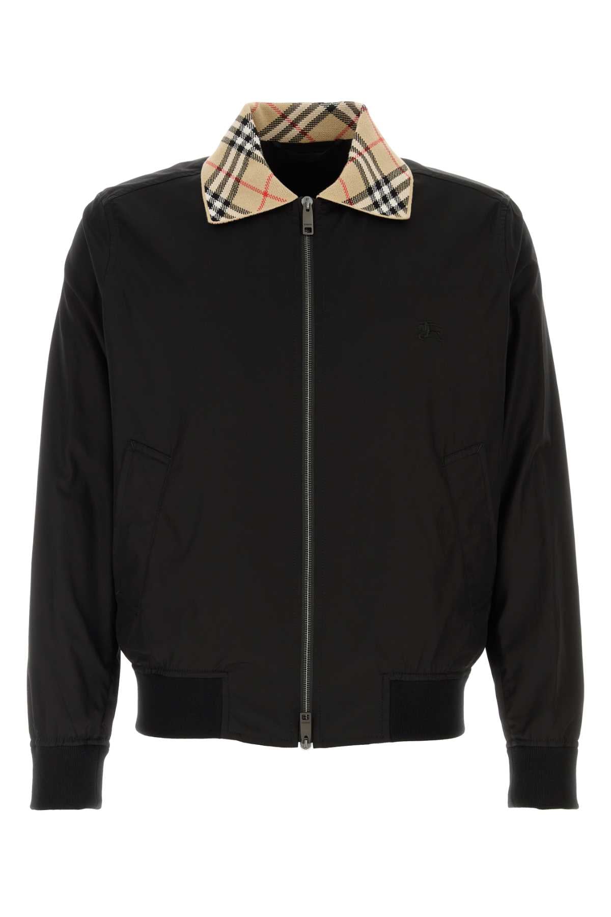 Vintage Check Collar Jacket — Black