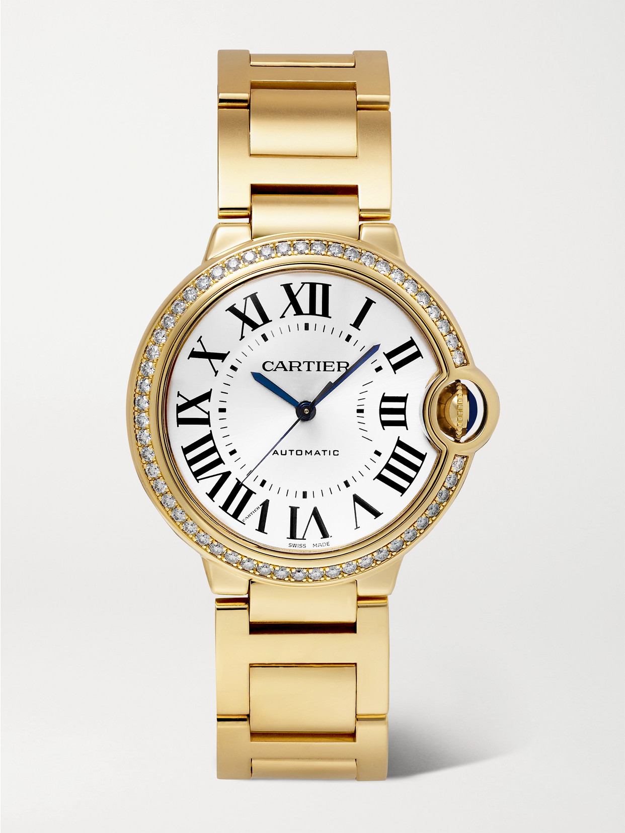 Ballon Bleu De Automatic 36mm 18-karat Gold And Diamond Watch - One size