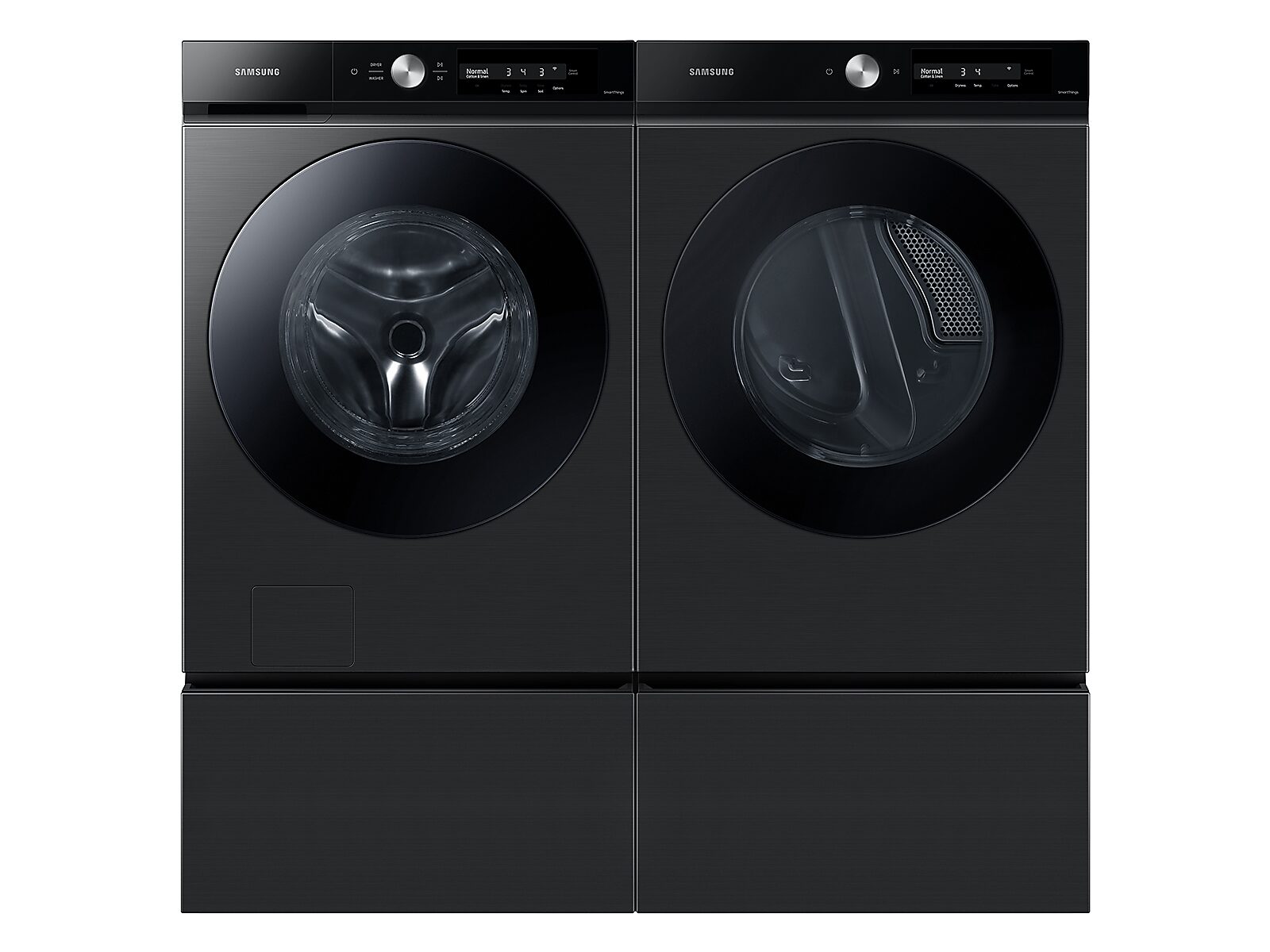 Bespoke 4.6 cu. ft. Large Capacity Front Load Washer with Super Speed Wash and AI Smart Dial in Brushed Black(WF46BB6700AVUS)