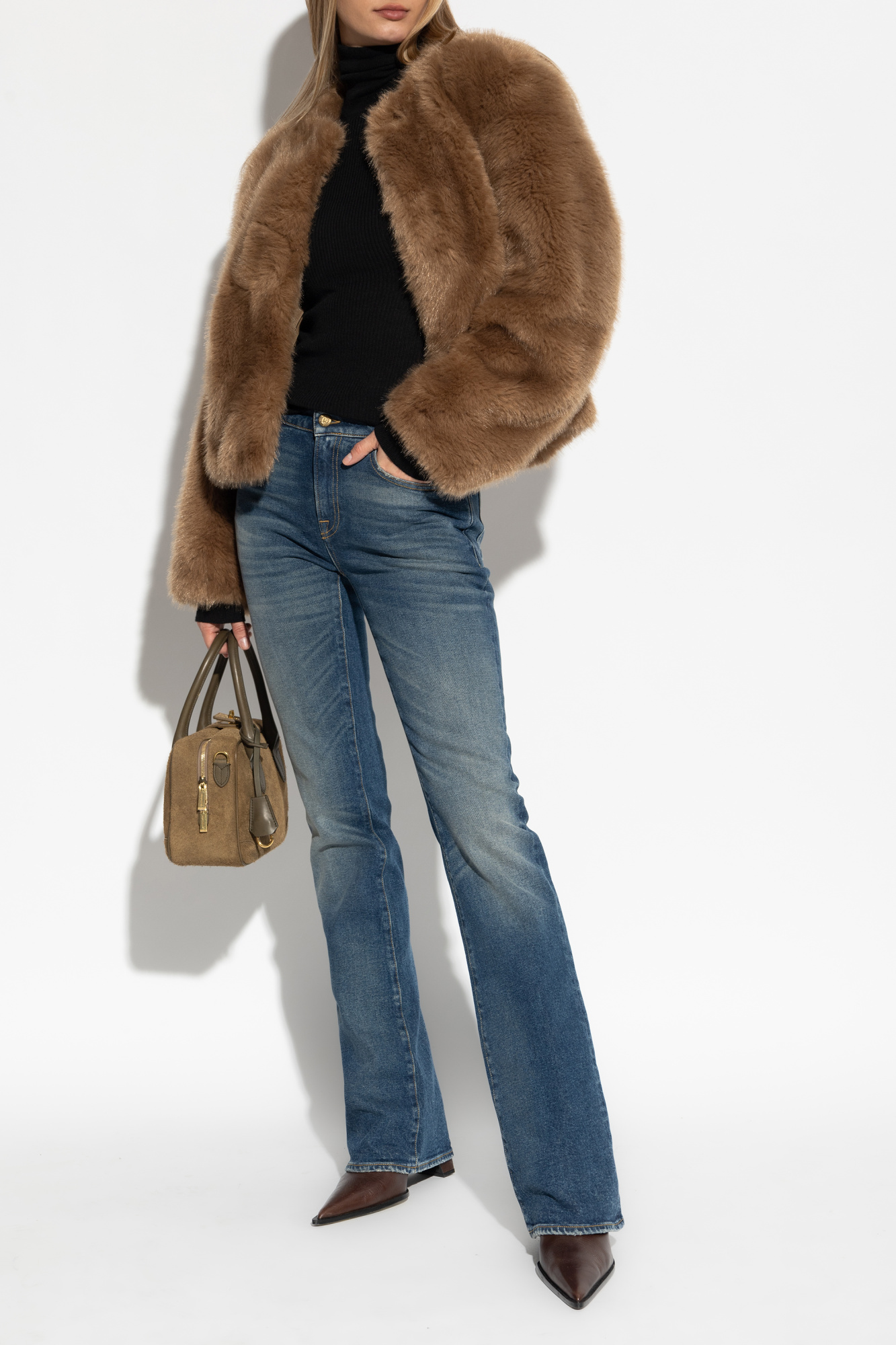 Flared Leg Jeans, Women's, Blue