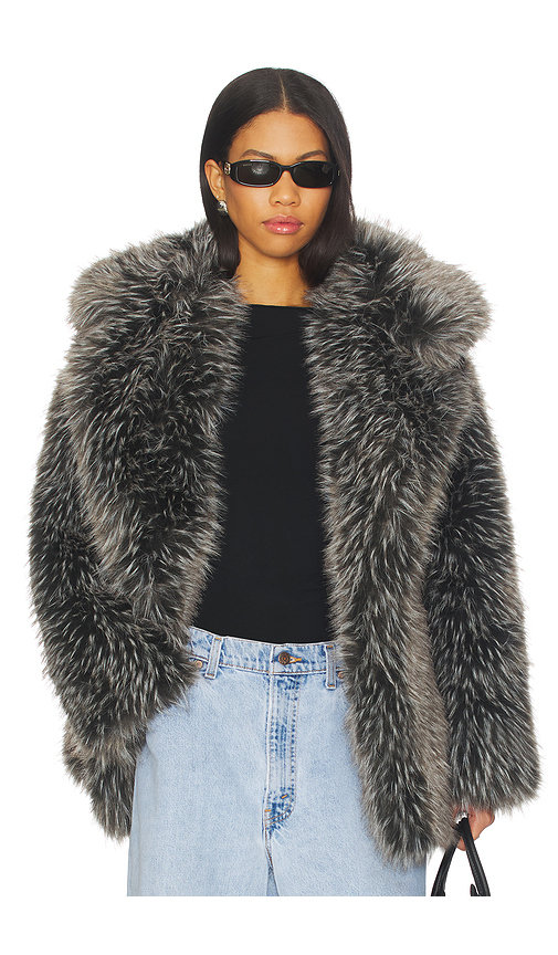 LAMARQUE Finaya Faux Fur Jacket in Black. S. Also in L