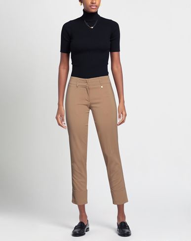 Woman Pants Khaki Size 6 Cotton, Nylon, Elastane