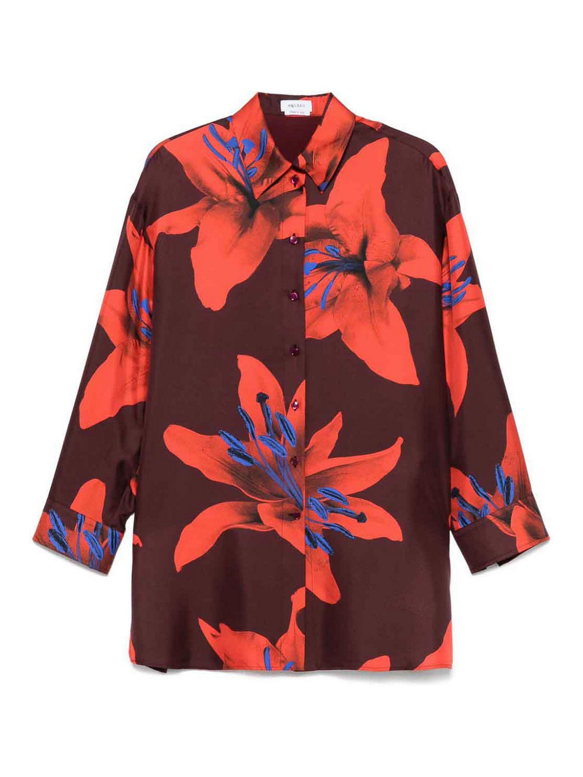 Red Floral-Print Shirt