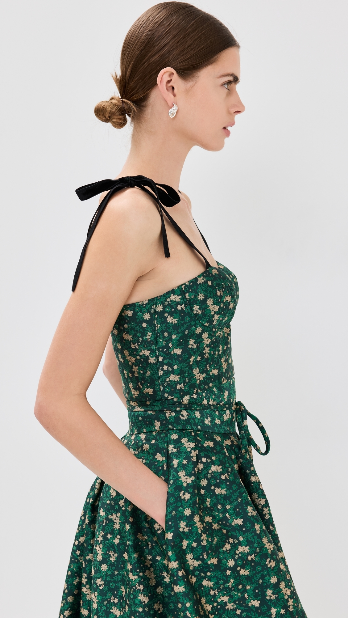 Bustino Top Dark Green