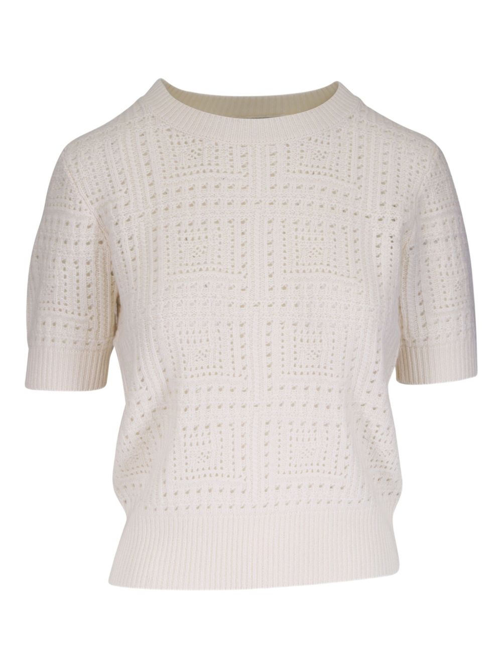 Nili Lotan crochet-knit top - Neutrals