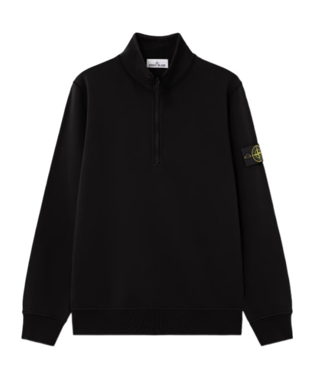 Regular-fit half-zipper sweatshirt