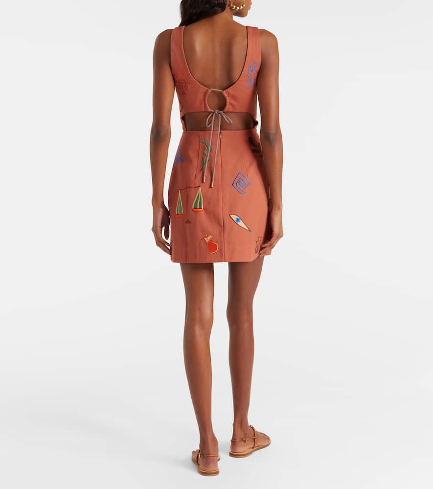 Alémais Dusty embroidered cotton minidress