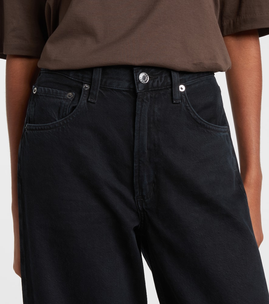 Low Curve cropped mid-rise barrel-leg jeans