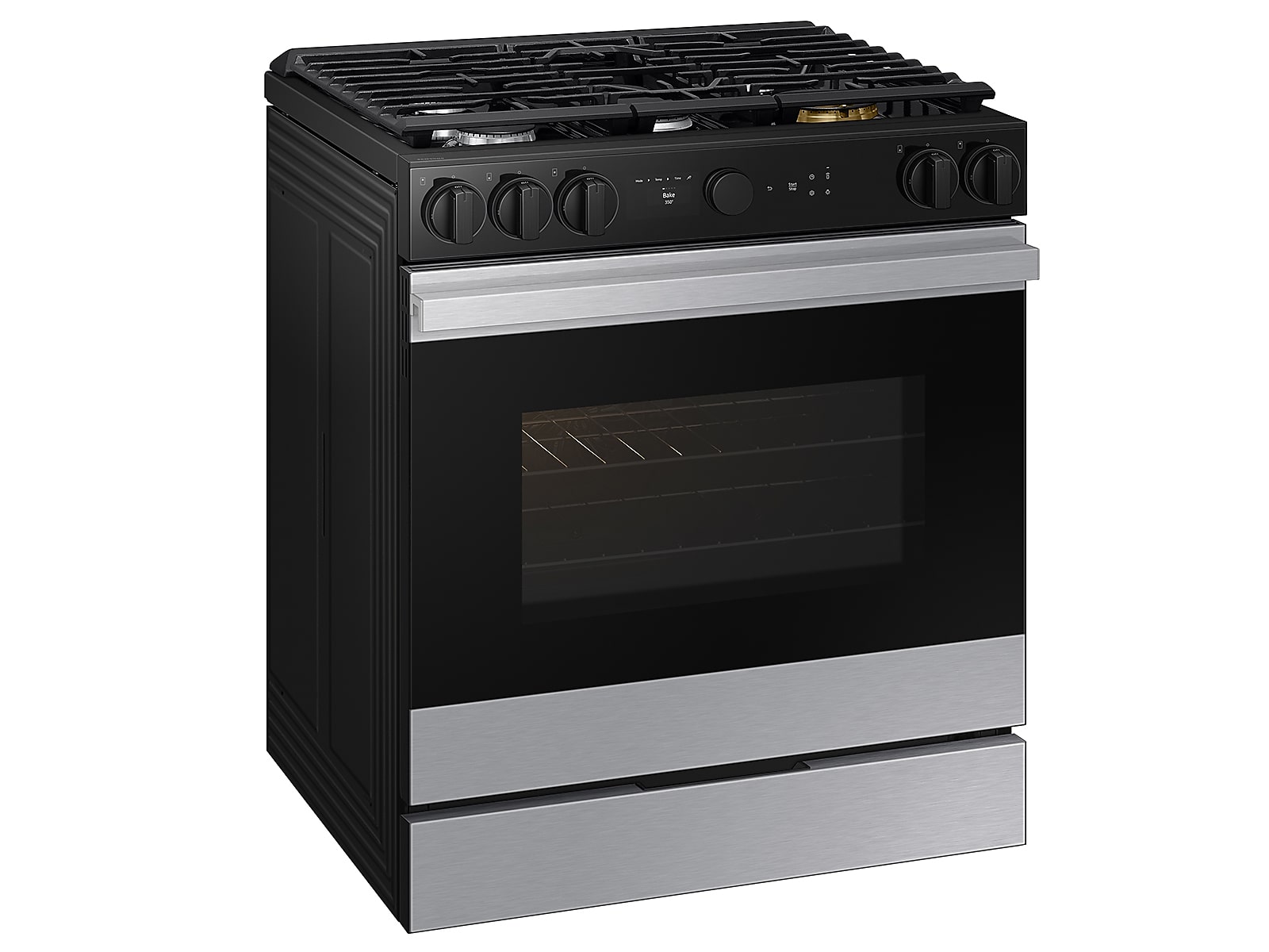 Bespoke 6.0 cu. ft. Smart Slide-In Gas Range with Air Sous Vide & Air Fry in Stainless Steel(NSG6DG8500SRAA)