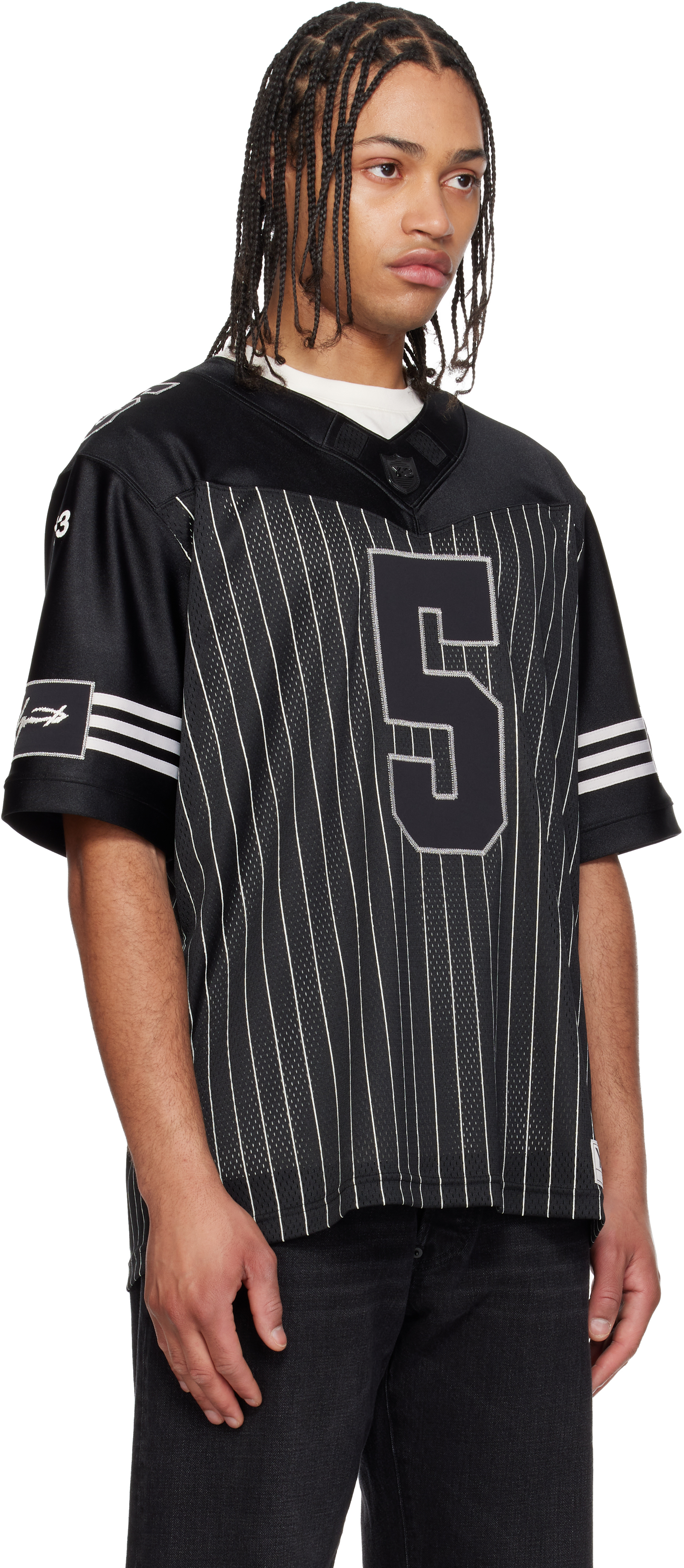 Black Garret Wilson Football Short Sleeve Jersey