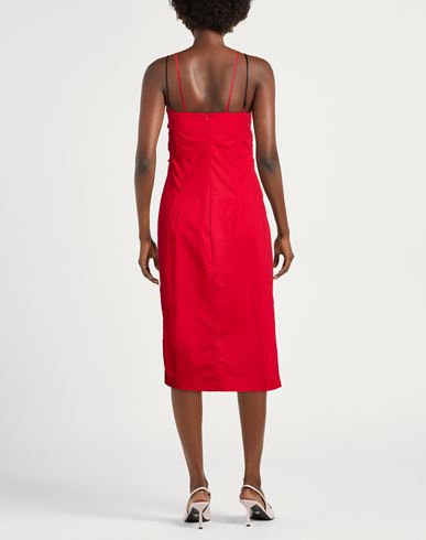 Woman Midi dress Red Size M Cotton