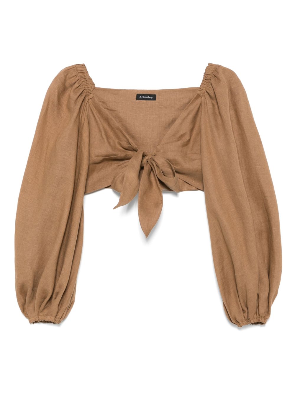 ACTUALEE tie-fastening blouse - Brown