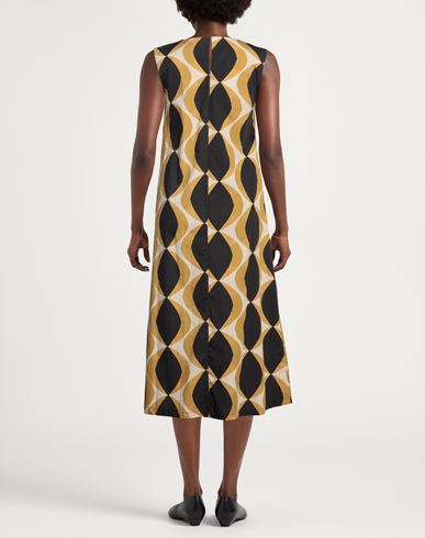 Alpha Studio Woman Midi dress Mustard Size 4 Cotton