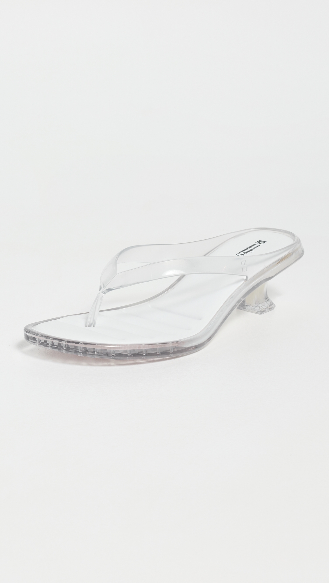 Jelly Kitten Heel Flip Flops Clear
