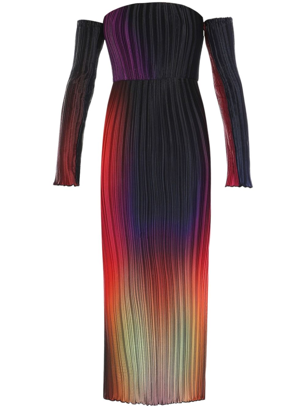 Gatsby gradient-effect gown - Black
