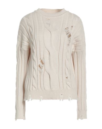 Woman Sweater Cream Size M Viscose, Polyamide, Polyester