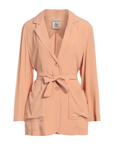 Semicouture Woman Blazer Sand Size 4 Acetate, Silk