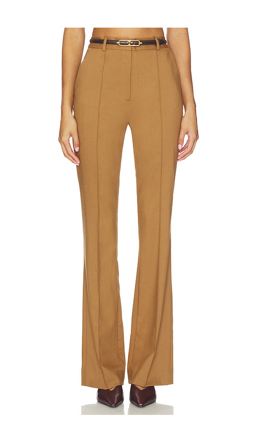 Veronica Beard Gracie Pant With Belt in Dark Acorn. 8 also , 10, 2