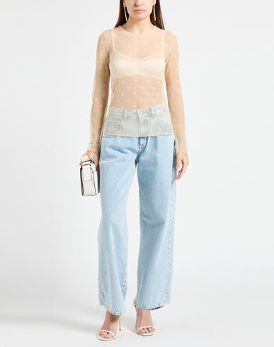 Woman Top Beige Size 4 Polyamide, Elastane