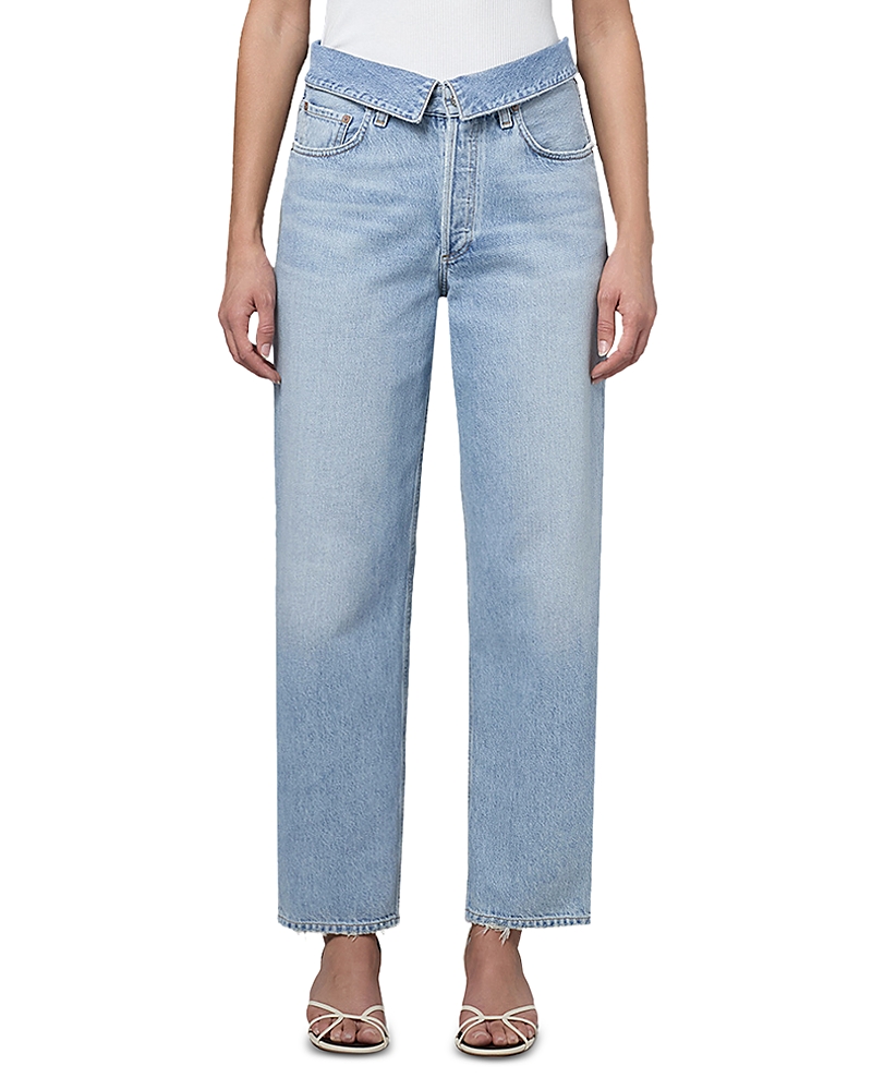 Echo Tapered Foldover Jeans in Syllable
