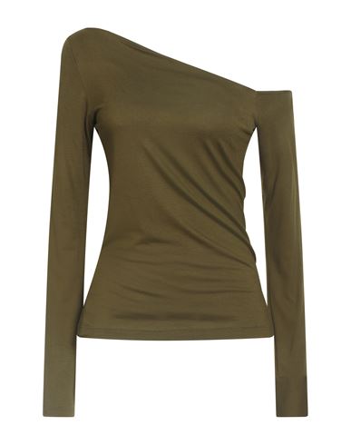 Woman Top Military green Size 10 Viscose, Elastane