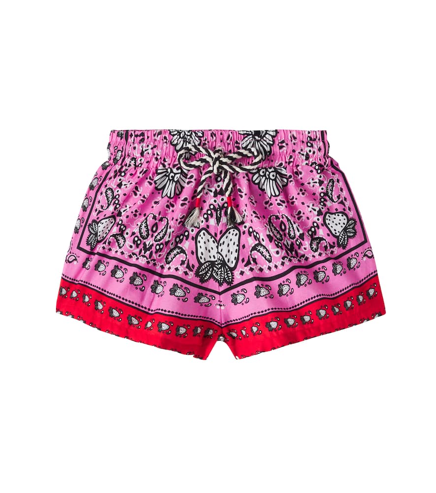 Fábula Morango Bandana cotton shorts