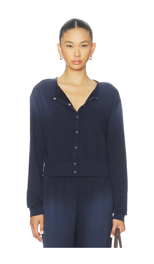 Michael Lauren Novak Snap Front Cardigan in Navy. M. Also in