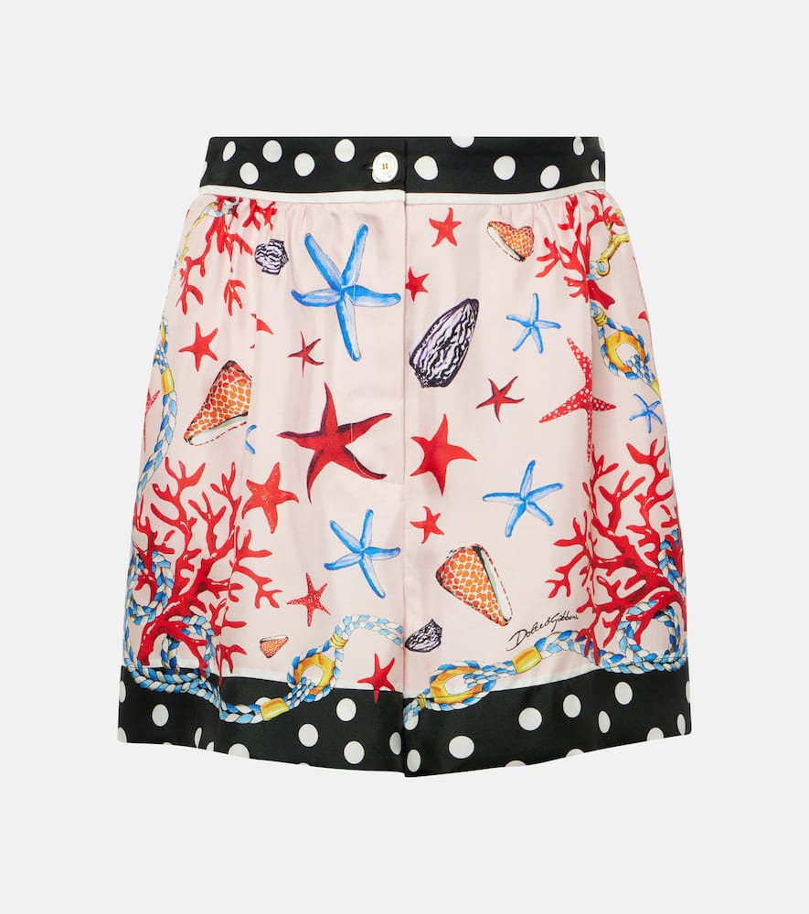 Capri silk satin shorts