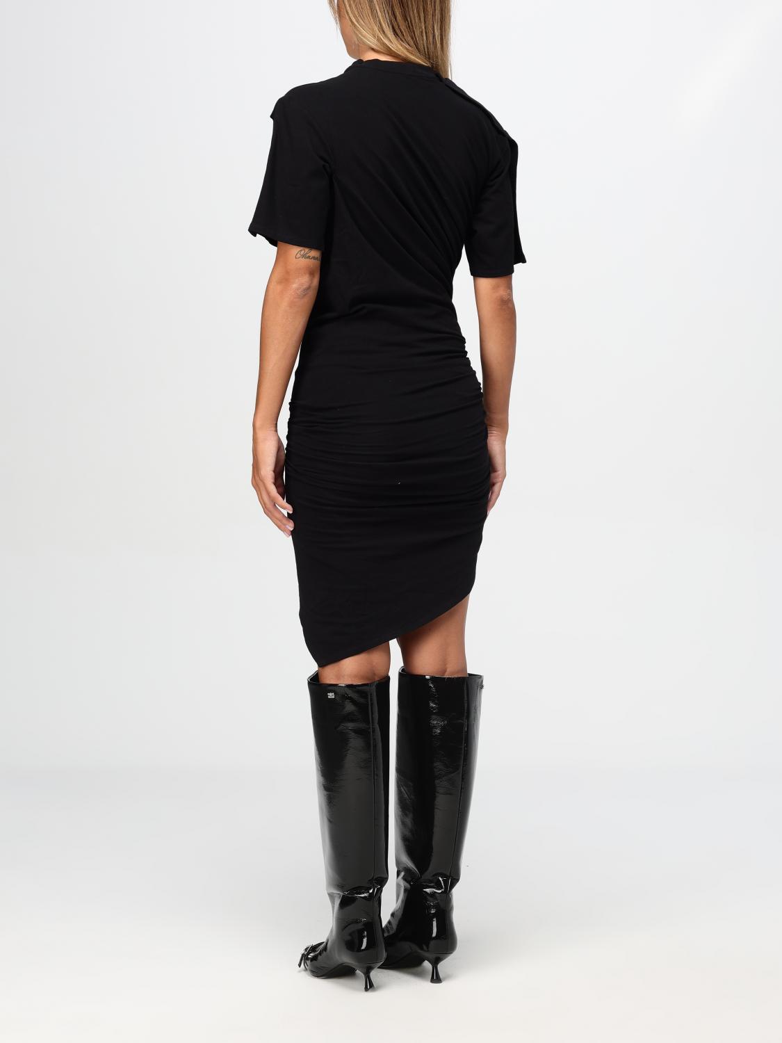 Asymmetric hem minidress - Black