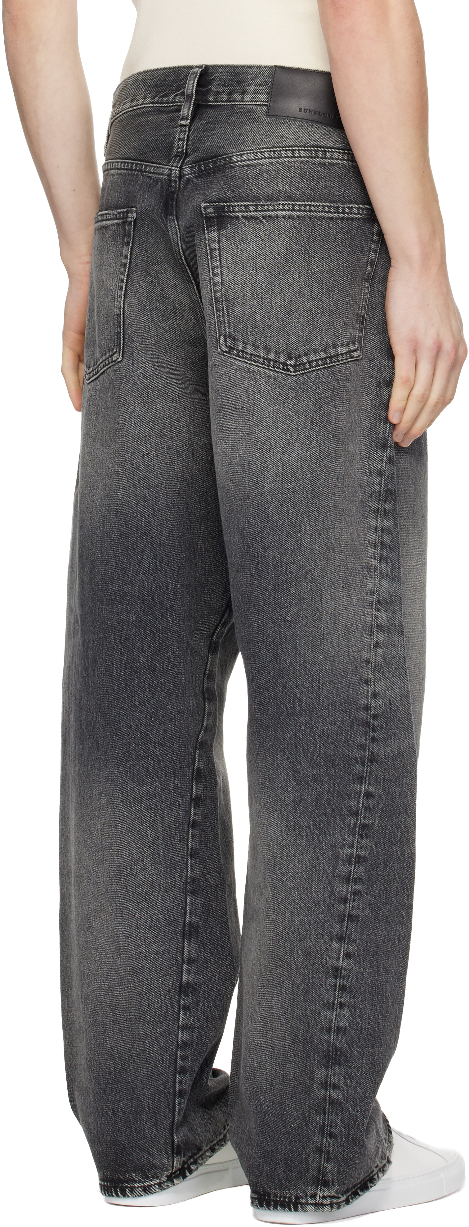 Black Wide Twist Jeans