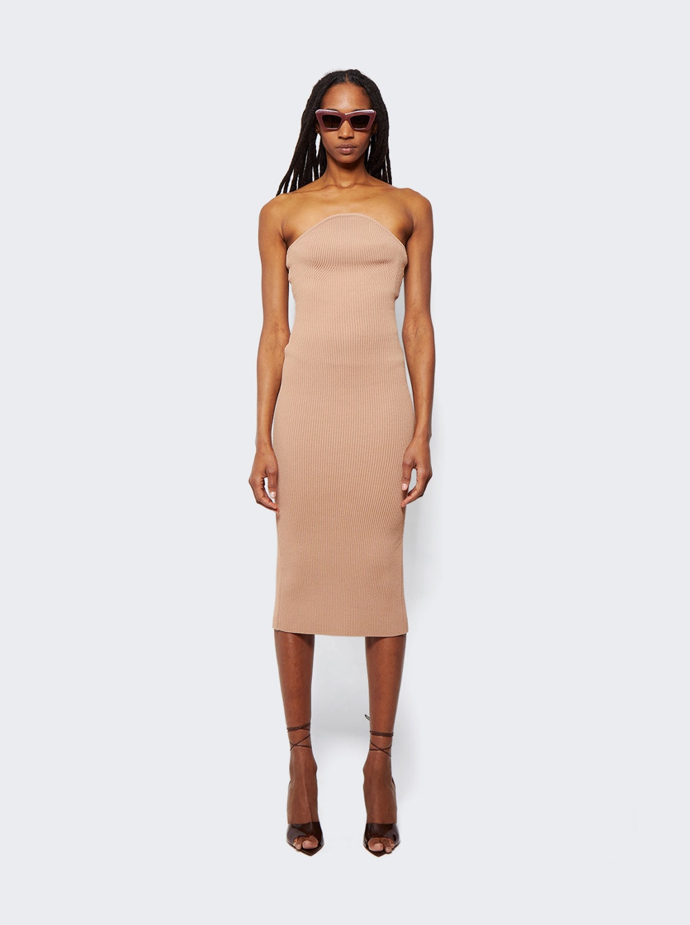 Rumer ribbed midi dress - Black