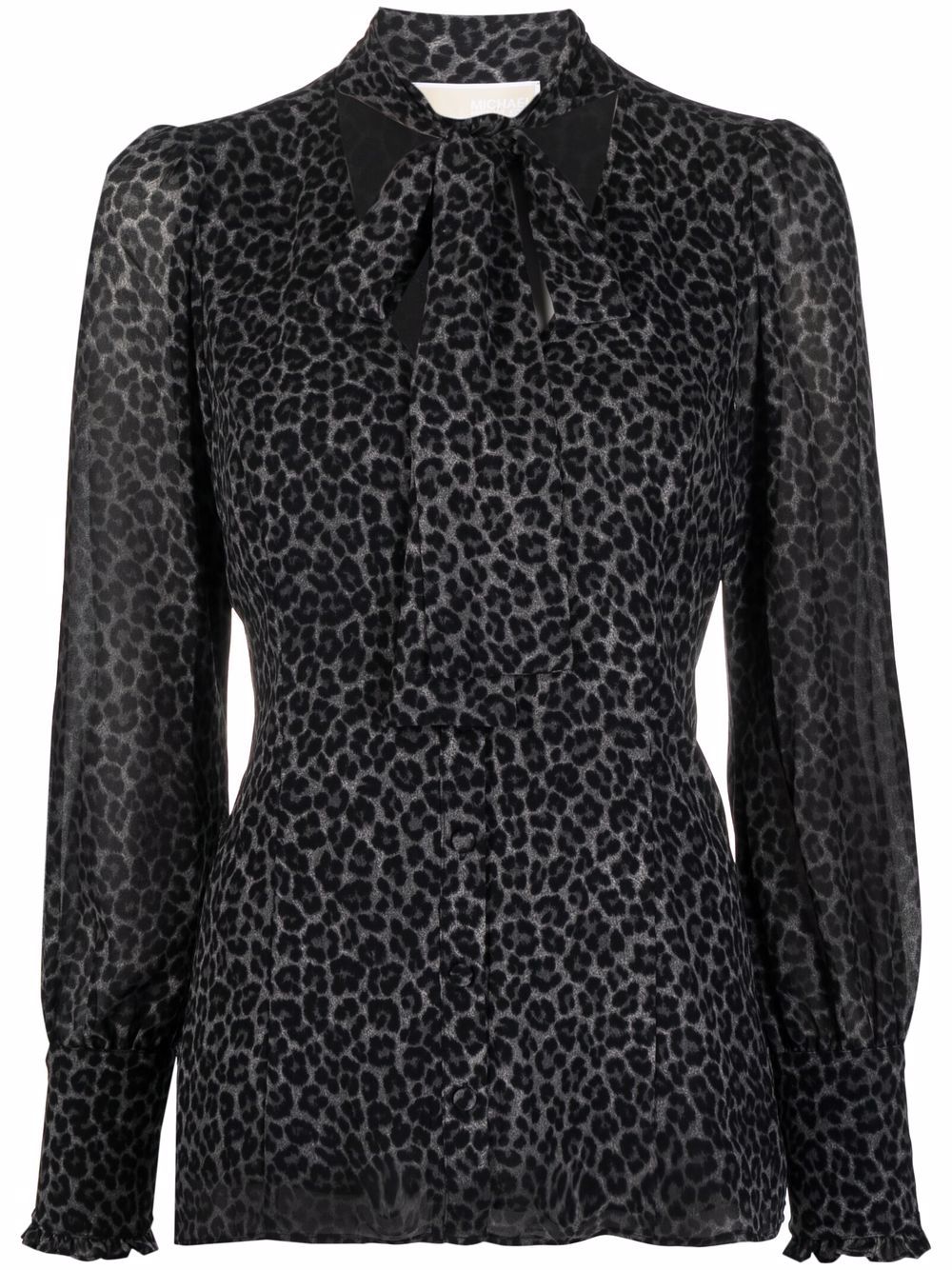 Leopard-print blouse - Grey