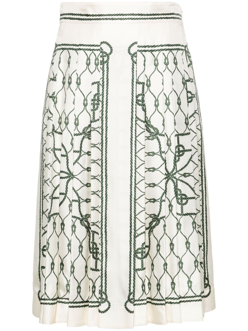 Graphic-print midi skirt - Neutrals