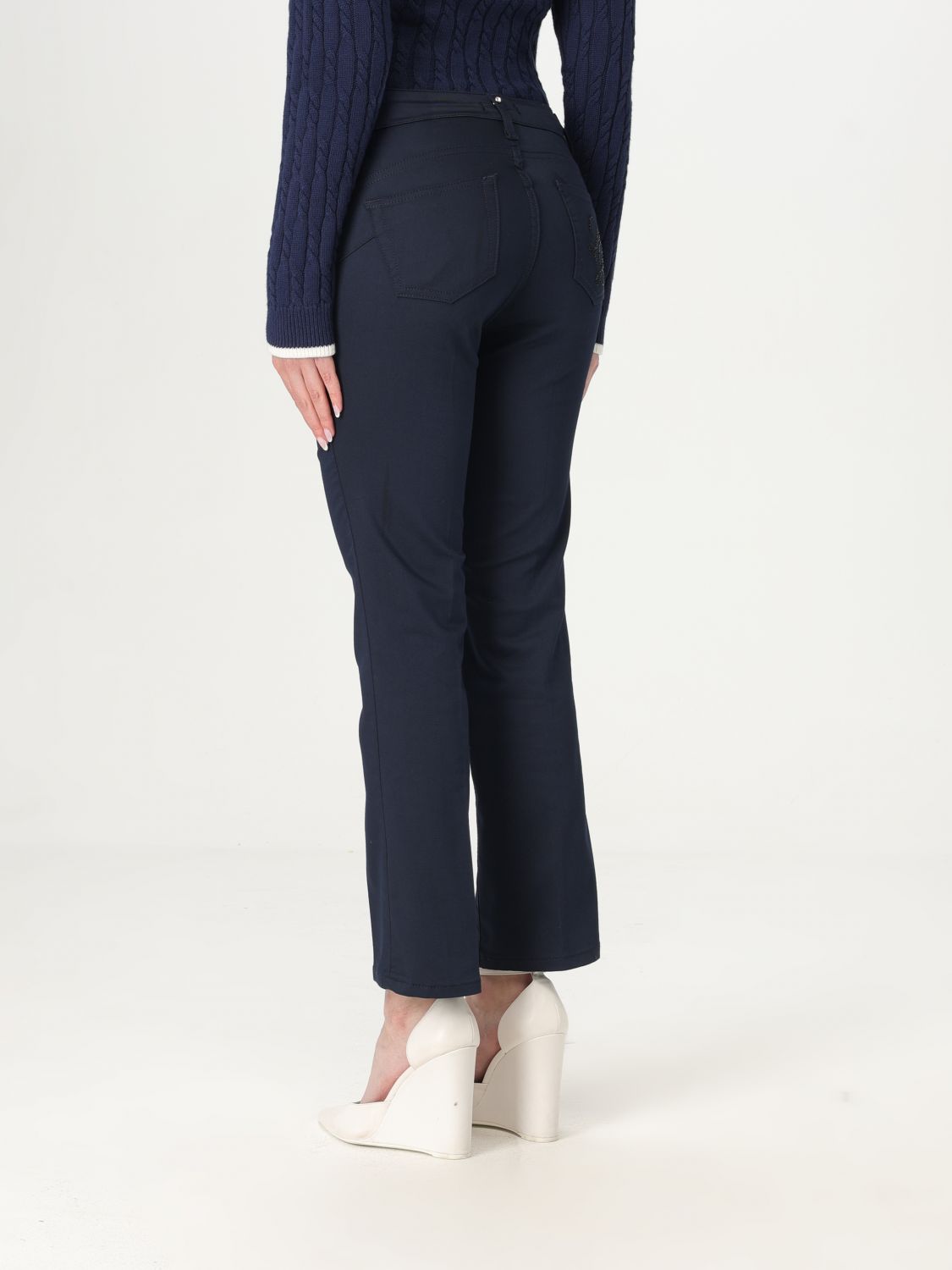 Pants LIU JO Woman color Navy