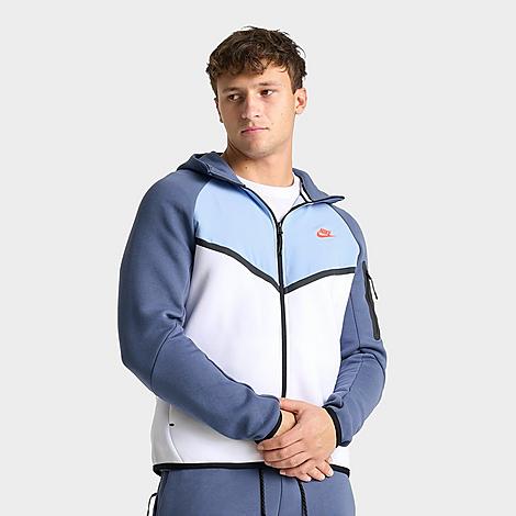 Men's Tech Fleece Windrunner Full-Zip Jacket in White/Psychic Blue/Diffused Blue